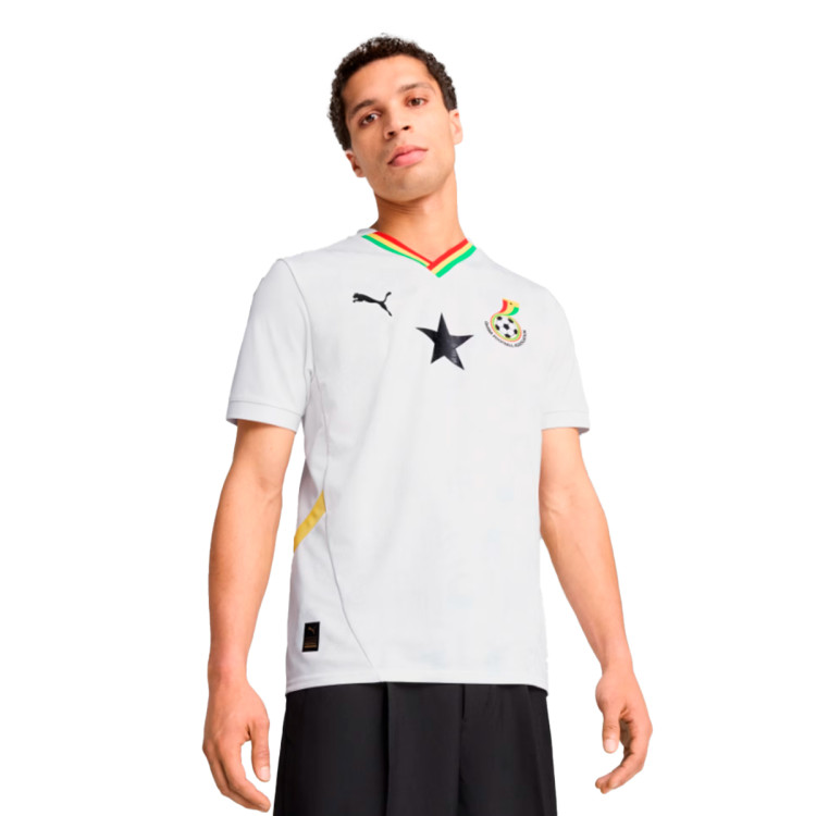 Jersey Puma Ghana Africa Cup 2025 Home White-Yellow Fútbol Emotion
