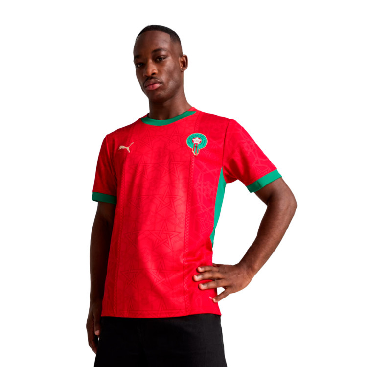 Jersey Puma Morocco Africa Cup 2025 Home Red-Archive Green