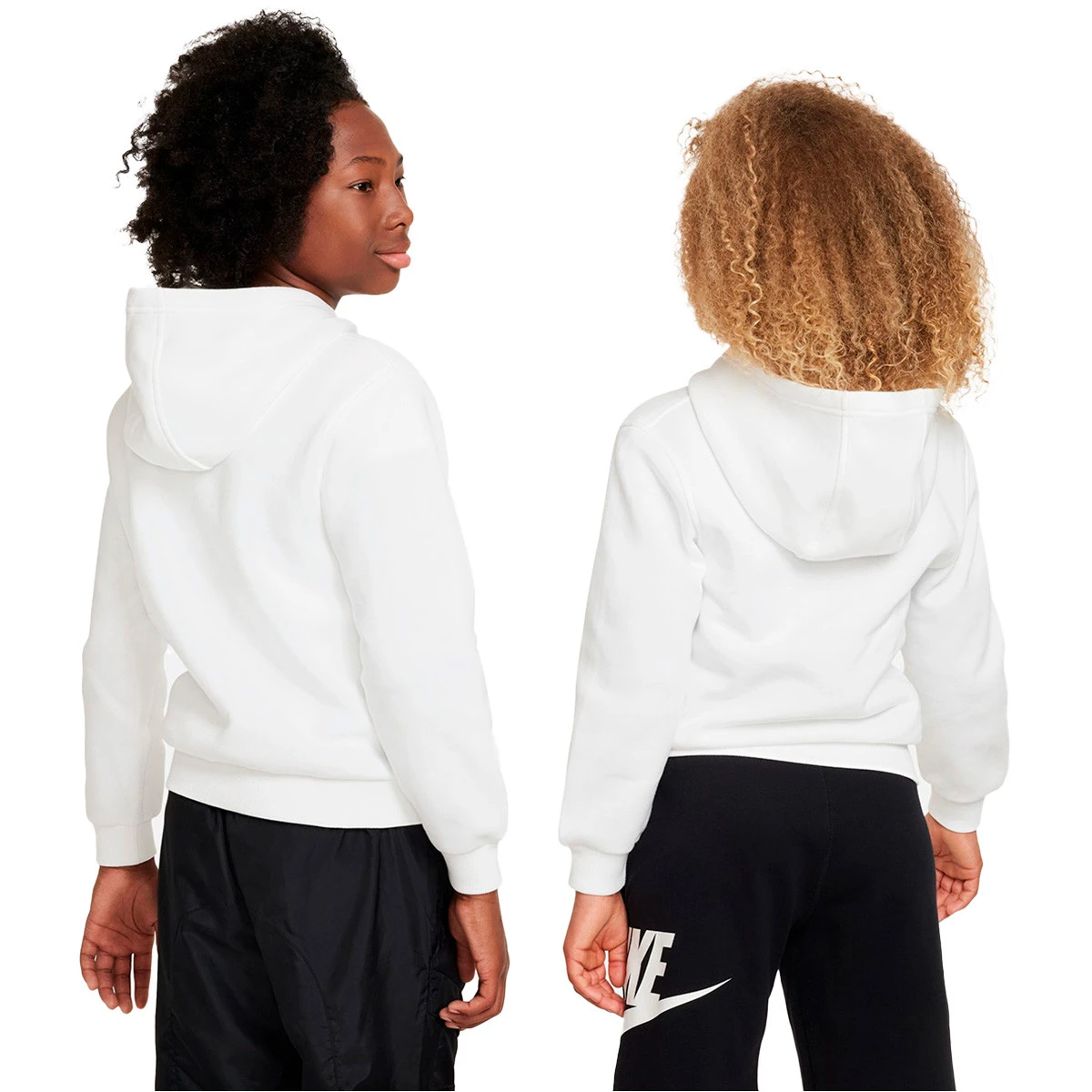 Nike - Sweatshirt Kids Sportswear Club Fleece, Unisex, White-Black, L