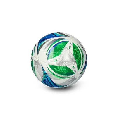 adidas MLS 25 Mini Ball White/Green/Glow Blue/Solar Blue — foto 3