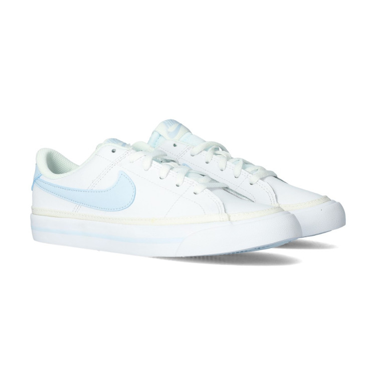 Tenis Nike Court Legacy Niño White-Blue Tint-Sail Fútbol Emotion