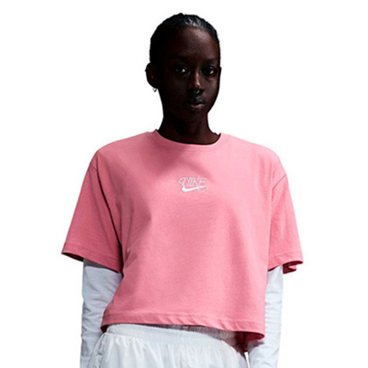 pink nike crop top
