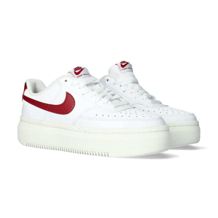 【NIKE】Court Vision Alta White Red Women Nike Court Vision Alta Women's Shoes White CW6536-103