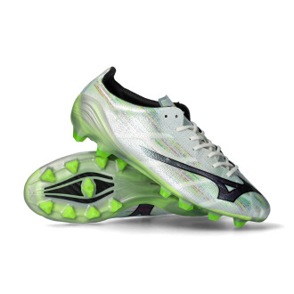 Mizuno Alpha II Made In Japan FG White-Silver Iridiscent-Black