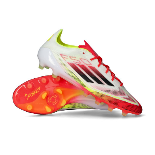 シューズ adidas F50 LL elite 27.5 ag Taco de fútbol adidas F50 Elite AG White-Core Black-Solar Yellow