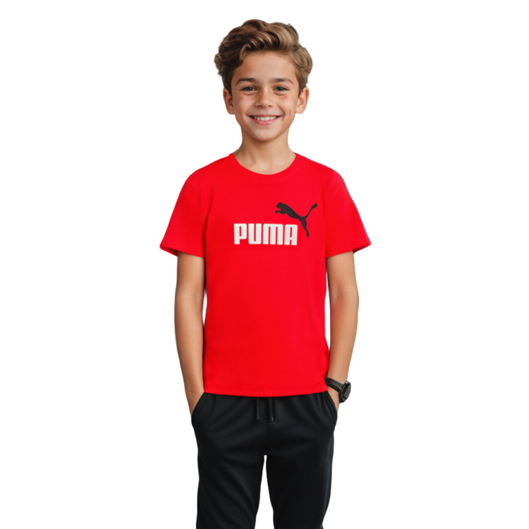T-Shirt Puma Kids Essentials Color Logo For All Time Red Fútbol