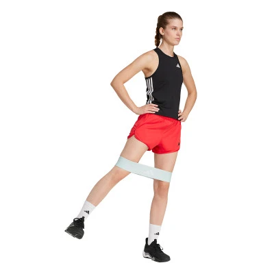 adidas Women's Pacer Essentials Knit High-Rise Shorts Pure Ruby/Black — foto 5