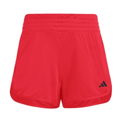 adidas Women's Pacer Essentials Knit High-Rise Shorts Pure Ruby/Black — foto 6