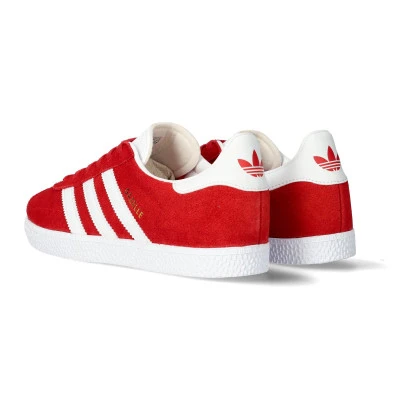 adidas Gazelle Better Scarlet Cloud White Gold Metallic (GS) — foto 6