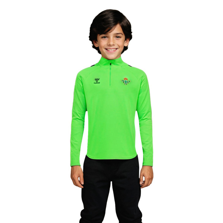 Sudadera Hummel Real Betis Training 2024-2025 Niño Green Gecko