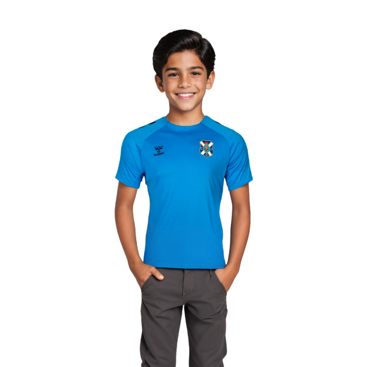 Trollkids T-Shirt Enfant - Balestrand - Glow Blue/Navy/Pool Blue