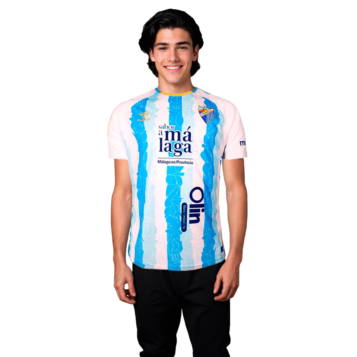 Maglia Hummel Malaga CF Home 2024 2025 Azure Blue Futbol Emotion