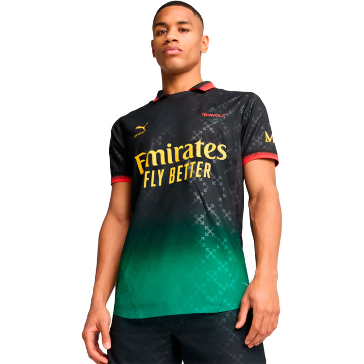 T-Shirt Puma AC Milan x Off-White 2024-2025 Fourth Black