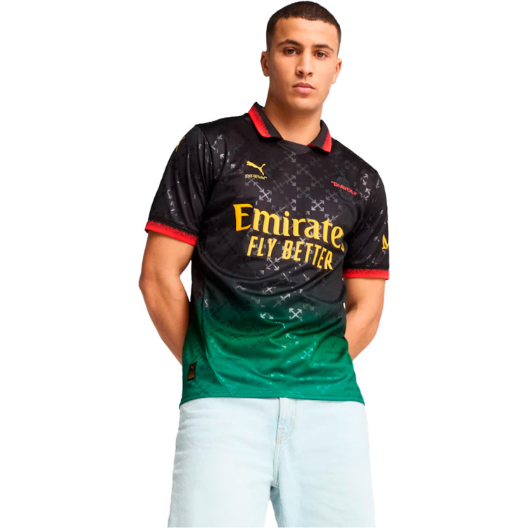 T-Shirt Puma AC Milan x Off-White 2024-2025 Fourth Black