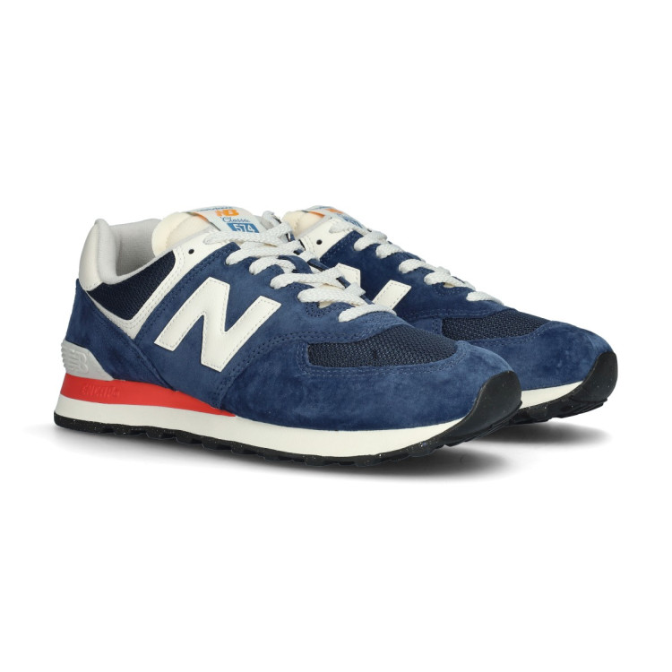 Turnschuhe New Balance 574 Blaue Marine Fútbol Emotion