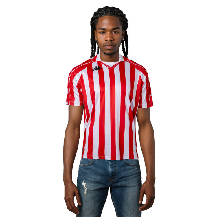 T-Shirt Kappa Retro Jersey Gandai Red-White - Fútbol Emotion