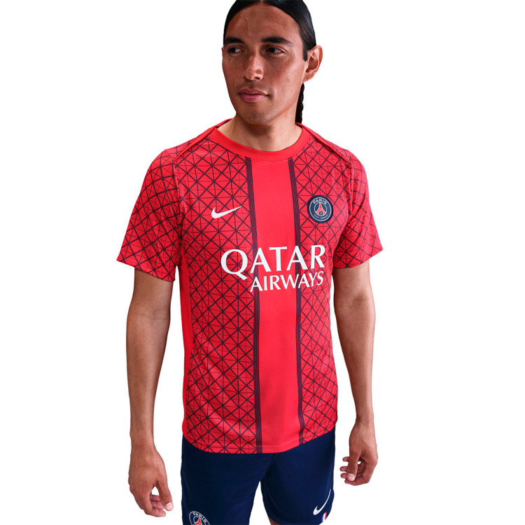 Jersey Nike PSG Pre-Match 2025-2026 University Red-Midnight Navy