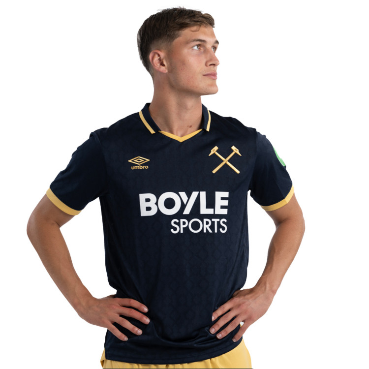Jersey Umbro West Ham 2025-2026 Third Sky Captain-Orche - Fútbol