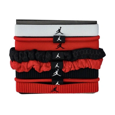Jordan Elastic Sport Mixed Width Hair Ties 8 Pk Headband