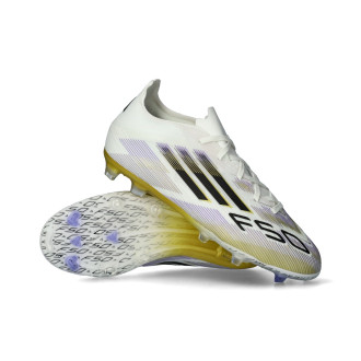 Kids F50 Elite FG Ftwr White-Core Black-Gold Met