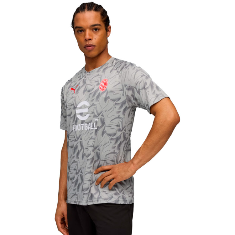 Jersey Puma AC Milan 2025-2026 Pre-Match Smokey Gray-White