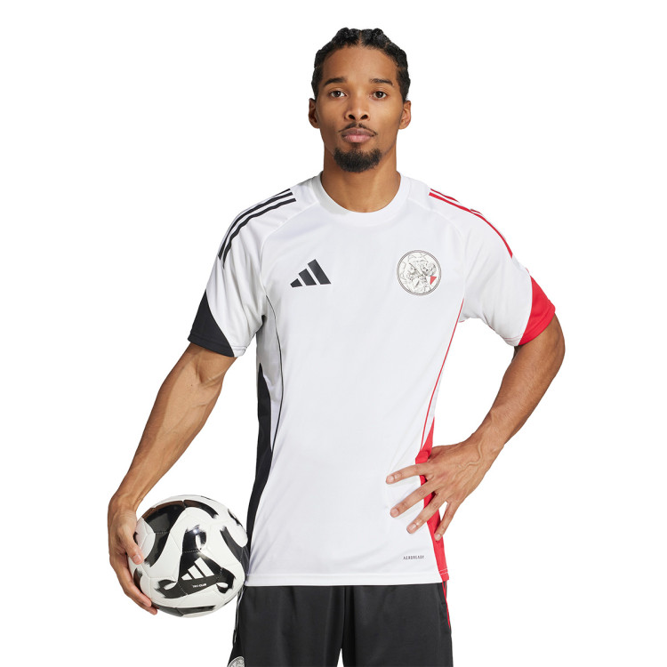 T-Shirt adidas Ajax 2025-2026 Training White-Black-Bold Red