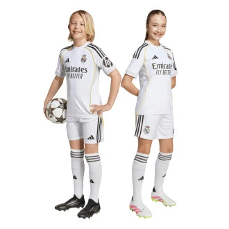 Conjunto Real Madrid Primera Equipación 2025-2026 Juvenil White