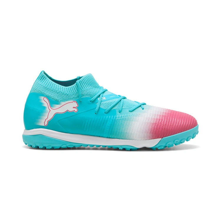 bota-puma-future-8-match-re-charge-turf-hero-blue-puma-white-sunset-pink-1