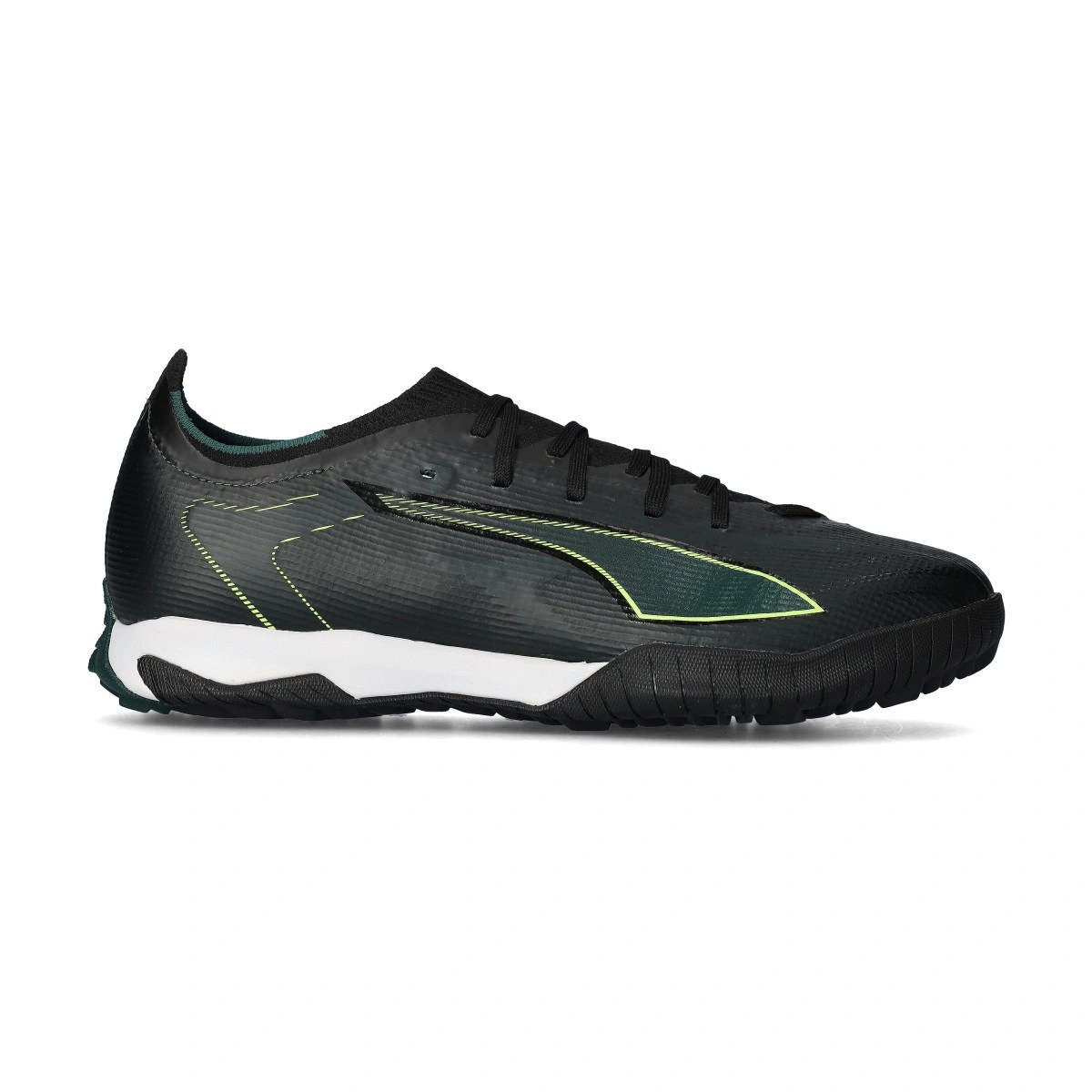 Puma - Football boots Ultra 6 Match Turf, Unisex, Black-Fizzy Light-Green Terrain, 7 UK