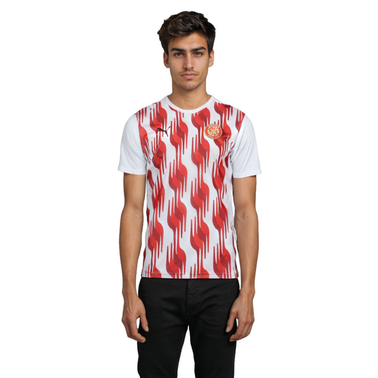 Jersey Puma Girona FC 2024-2025 Pre-Match White-Red - Fútbol Emotion