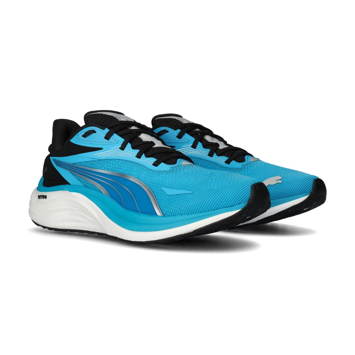 Puma - Running shoes Electrify Nitro 4, Hombre, green terrain-heat fire, 9 UK