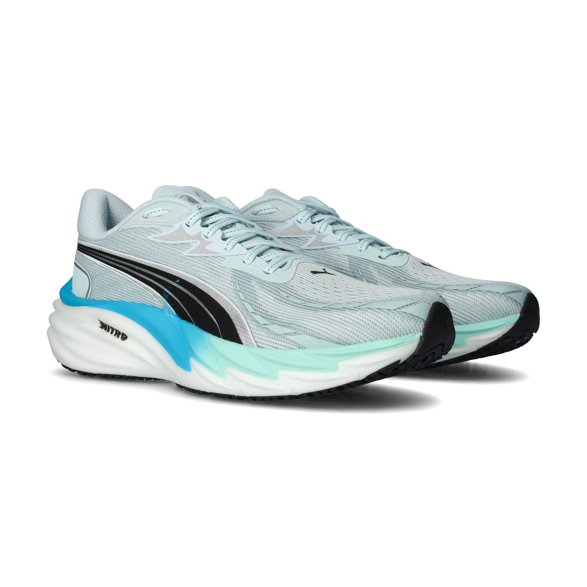 Puma - Sapatilha de running Velocity Nitro 4, Hombre, black-speed blue, 9 UK