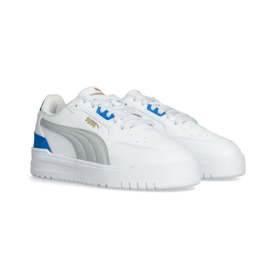 Tenis Puma Shuffle Downtown Low Niño White-Cool Light Gray-Racing