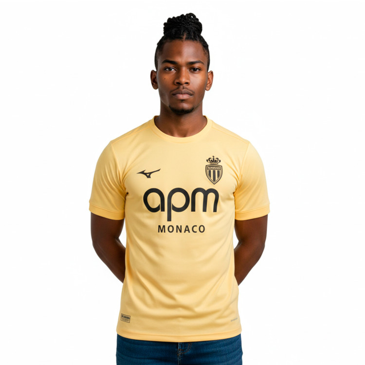 Jersey Mizuno AS Monaco 2025-2026 Third Wax Yellow - Fútbol Emotion
