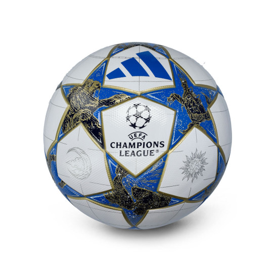 Ball adidas Champions League 2025-2026 Weiß-Dunkelblau-Gold getroffen. -  Fútbol Emotion, image size:540x540