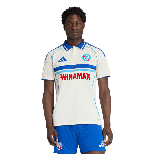 T-Shirt adidas RC Strasbourg 2025-2026 Away Cream White - Fútbol