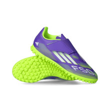 adidas Kids F50 Club Turf Hook and Loop Football Boots