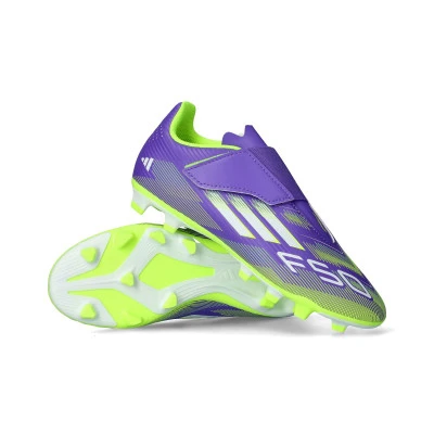 Kids F50 Club Hook and Loop FG/MG Football Boots