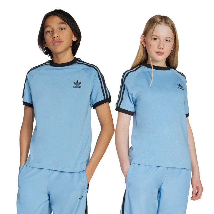 T-Shirt adidas 3 Stripe Niño Ash Blue - Fútbol Emotion