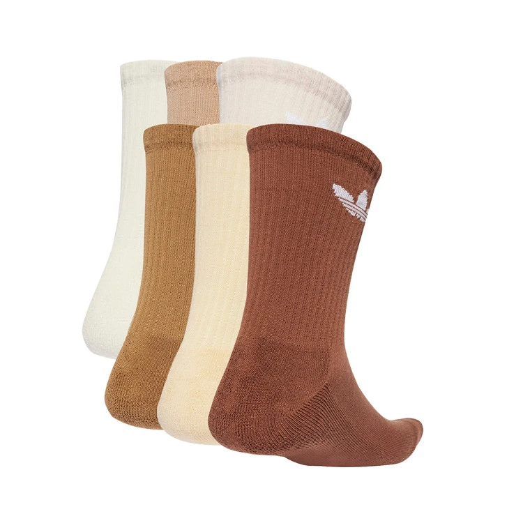 calcetines-adidas-trefoil-crew-s-6p-cream-white-wonder-quartz-sand-strata-1