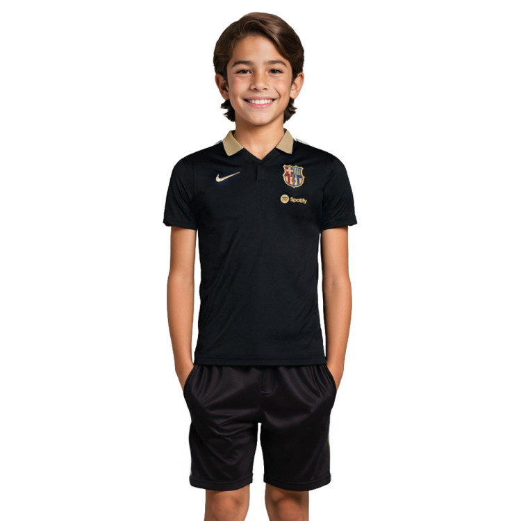 Polo Shirt Nike Kids FC Barcelona Fanswear 2024-2025 Black-Club