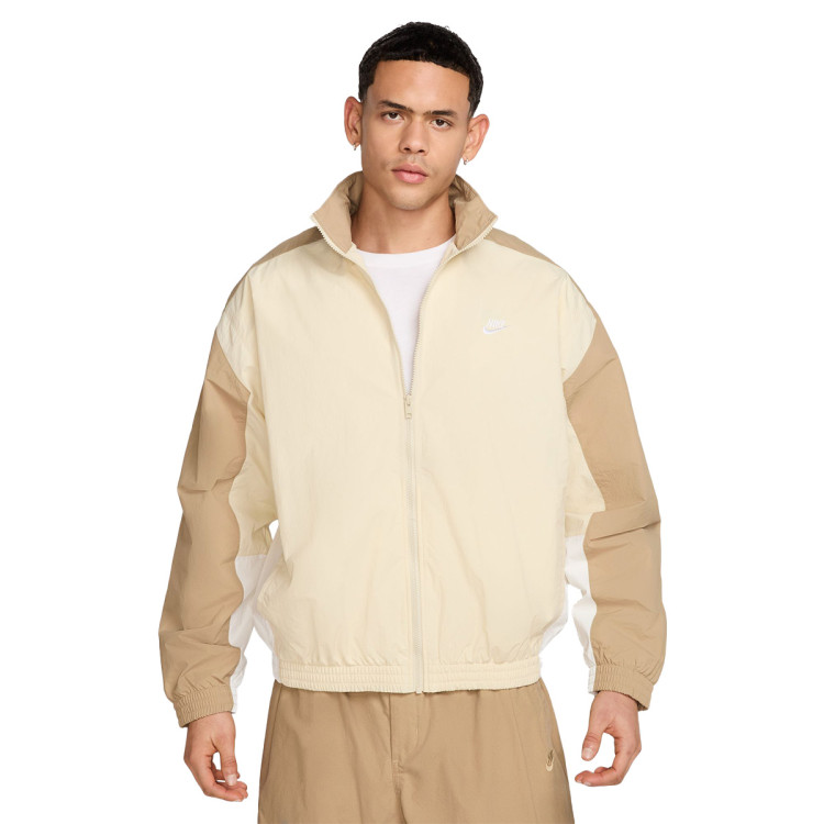 Jacket Nike Club Woven Lt Khaki-Parachute Beige-Sail-White