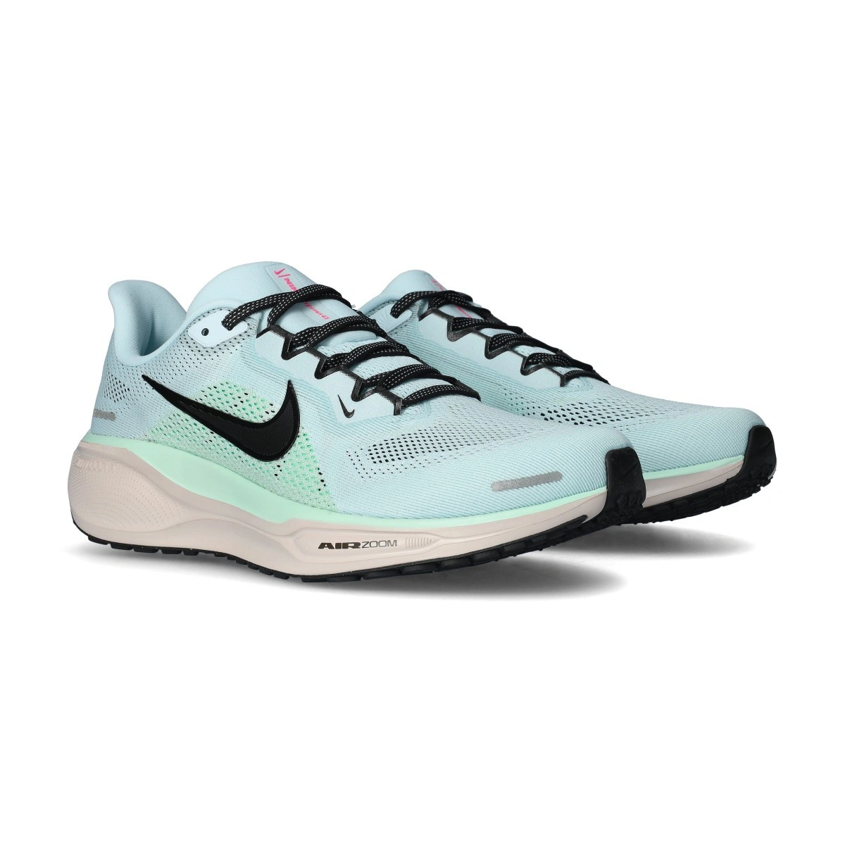 Nike - Running shoes Pegasus 41, Hombre, glacier ice-black-mint foam-hyper pink-green, 8 USA