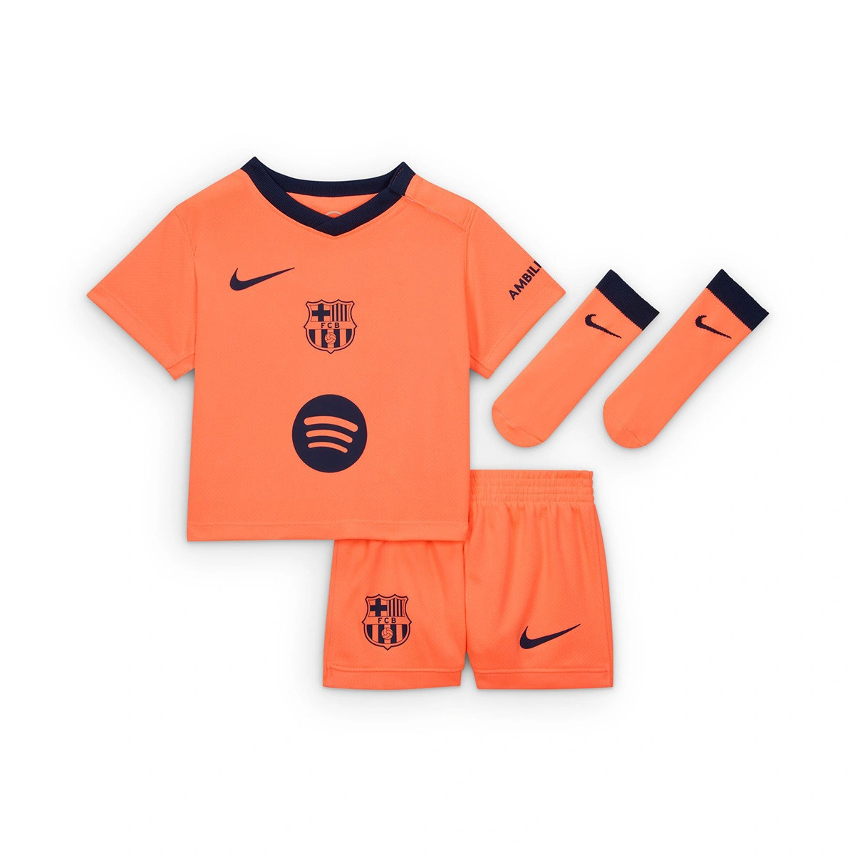 Maillot De Football Personnalisé FC Barcelone - Ensemble T-shirt, Short, Chaussettes, Avec Nom Et Numéro