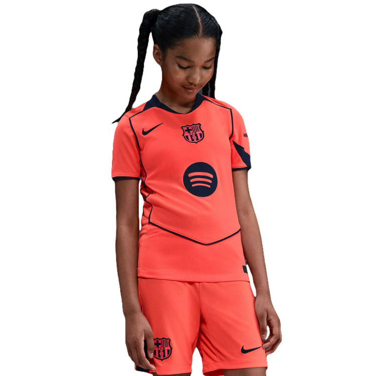 ウェア FC Barcelona Nike jersey kids Unisex M Jersey Nike Kids FC Barcelona 2025-2026 Third Bright Mango