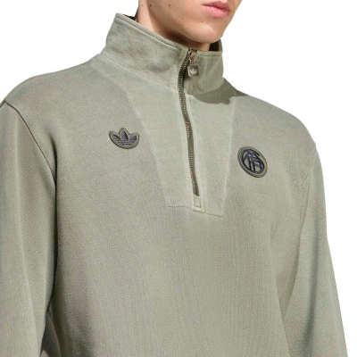 adidas FC Bayern Terrace Icons Half-Zip Top Base Green — foto 3