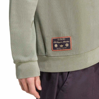adidas FC Bayern Terrace Icons Half-Zip Top Base Green — foto 4