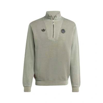 adidas FC Bayern Terrace Icons Half-Zip Top Base Green — foto 6