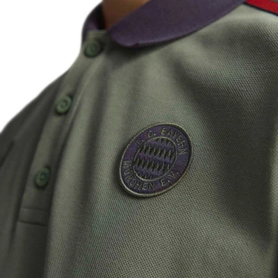 adidas FC Bayern Terrace Icon Long Sleeve Polo Shirt 'Base Green' — foto 3