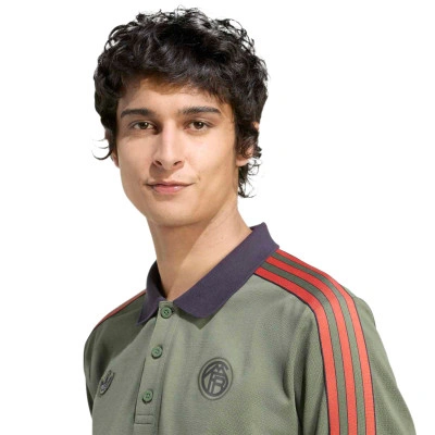 adidas FC Bayern Terrace Icon Long Sleeve Polo Shirt 'Base Green' — foto 4